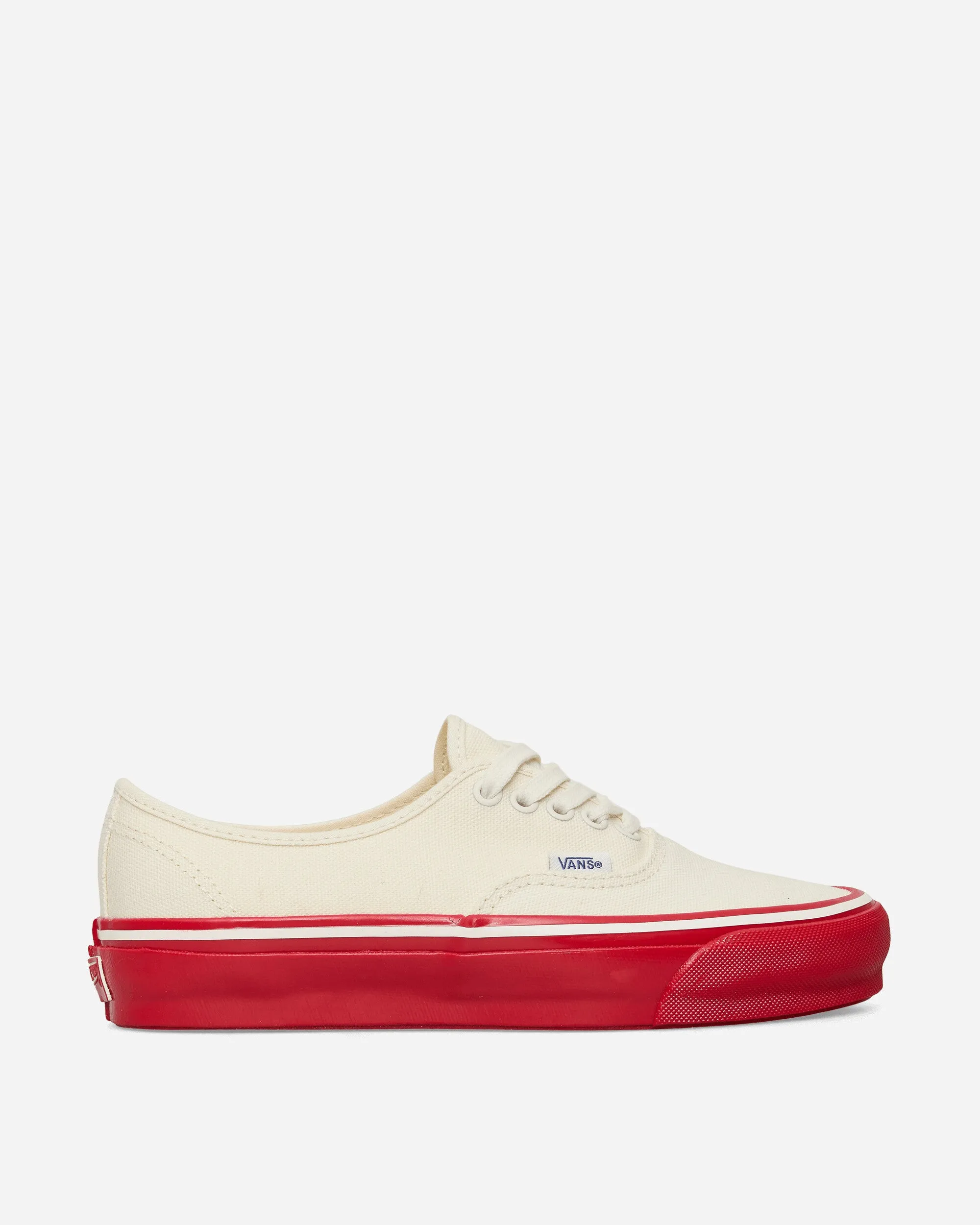 Premium Authentic 44 Duck Canvas Sneakers White / Red Stretch Fabric Weekend Trip