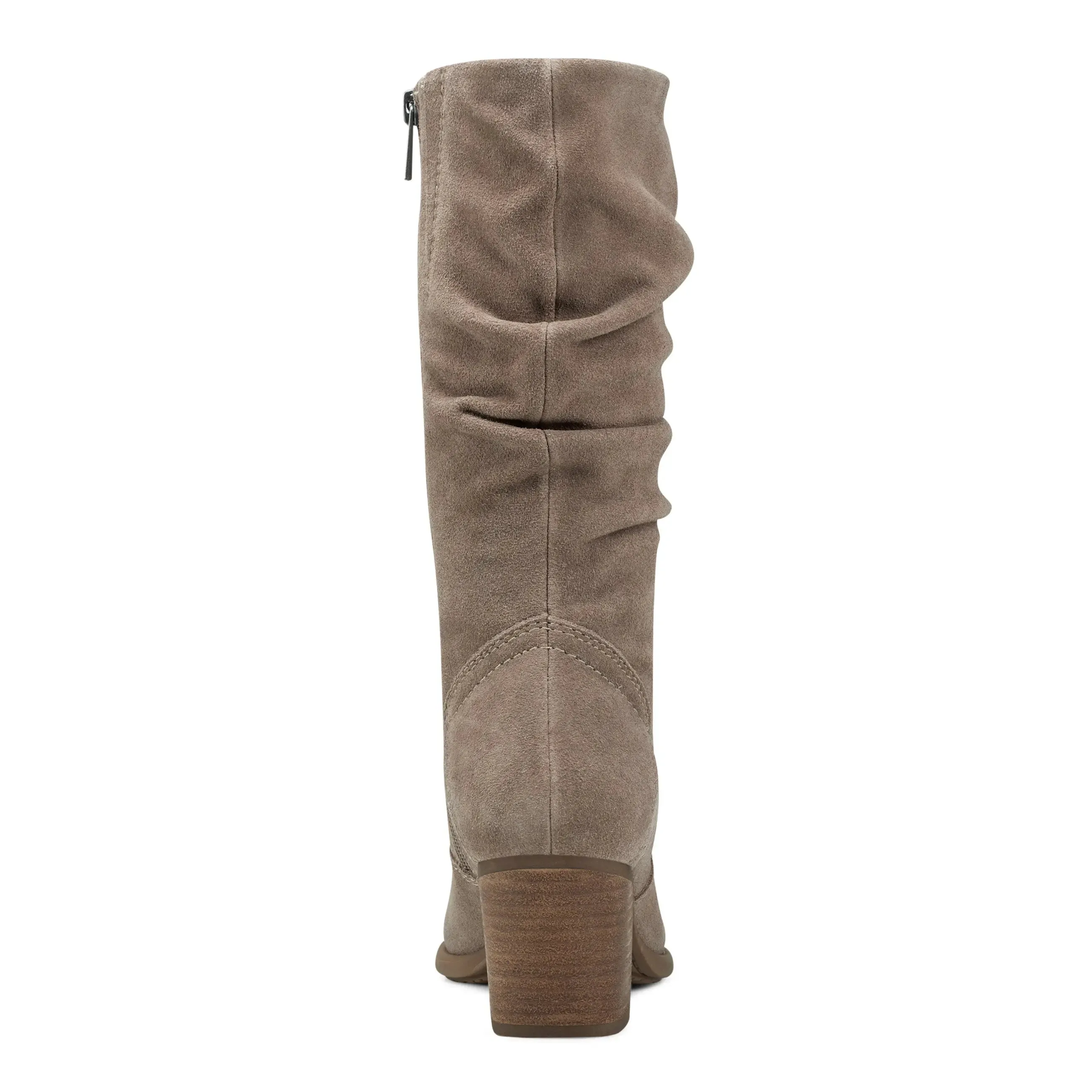 Power Grip Vine Block Heel Almond Toe Casual Boots