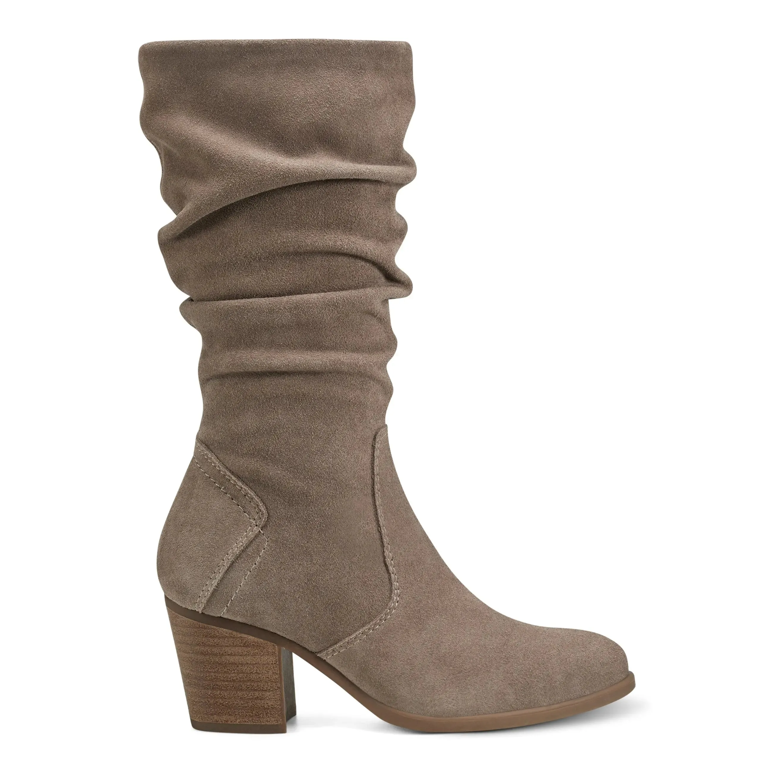 Seamless Fit Outdoor Explorers Runway Glow Vine Block Heel Almond Toe Casual Boots