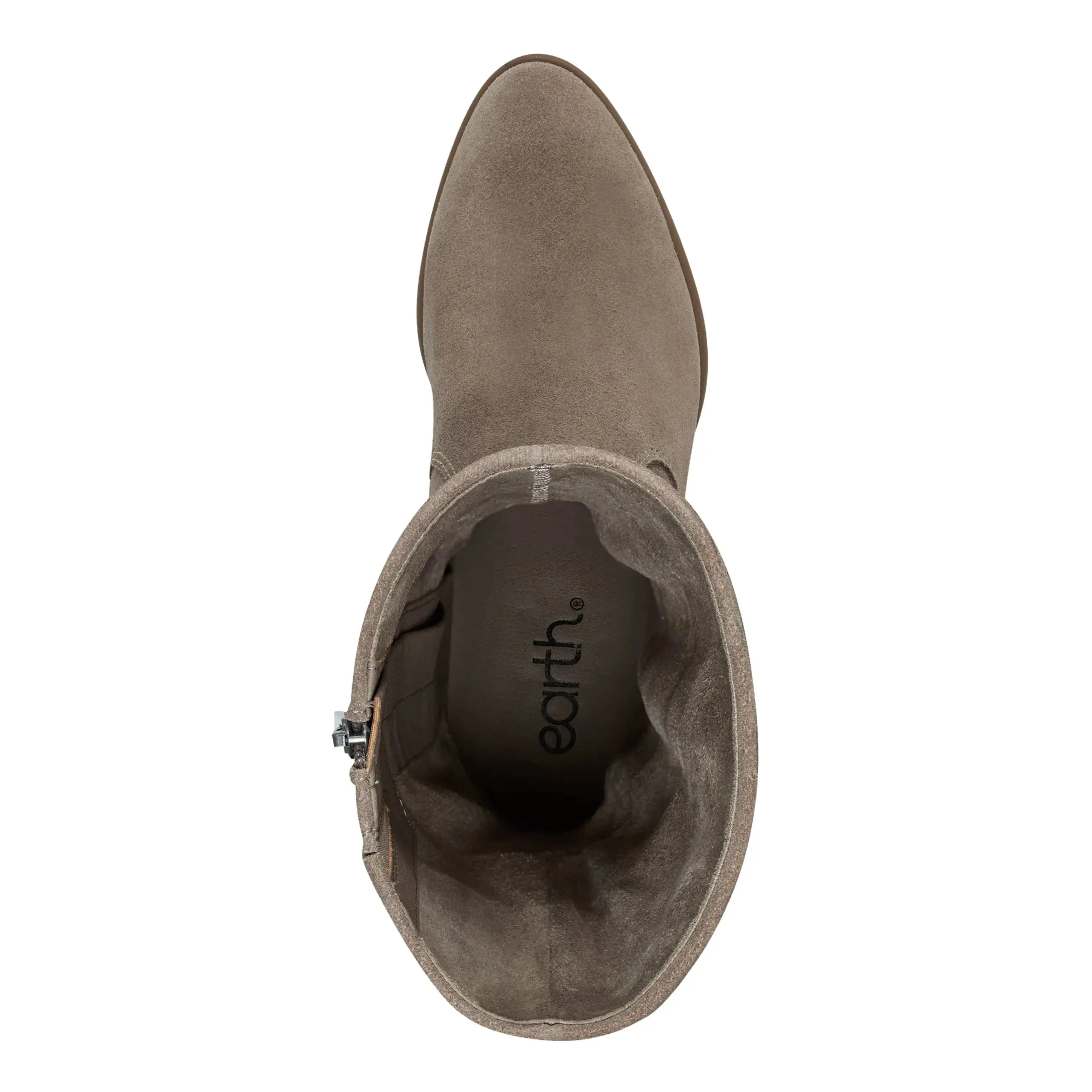 Velvet Rich Vine Block Heel Almond Toe Casual Boots