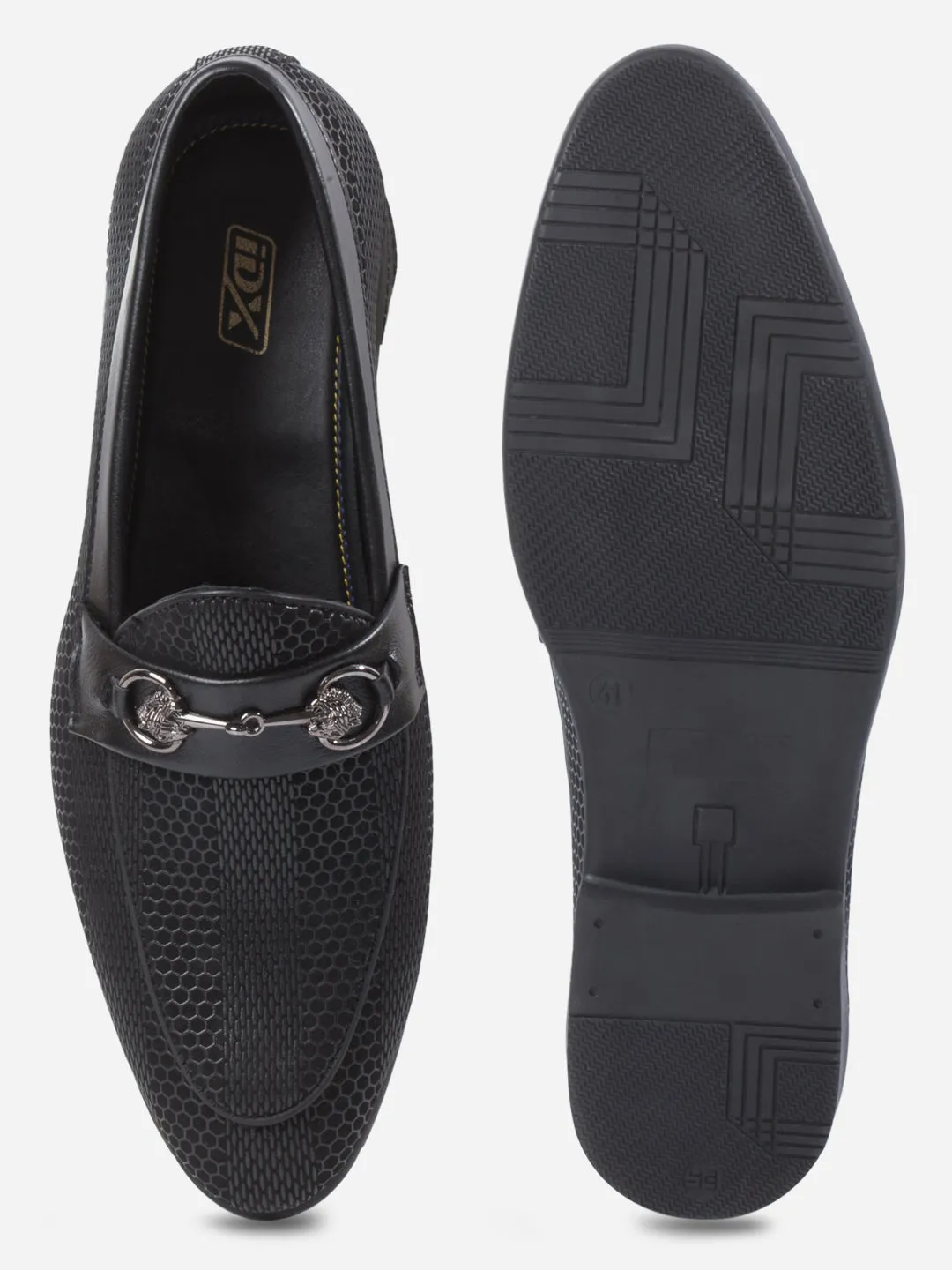 Men's Black 3D Finish Fashion Slip On (IX1085) Korean Edge Glossy Edge