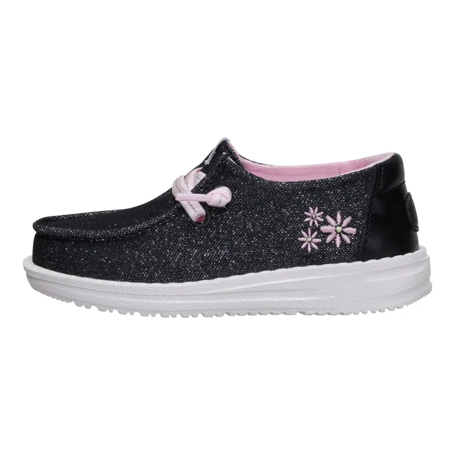 Sleek Design Wendy Toddler Shimmer Flower - Charcoal