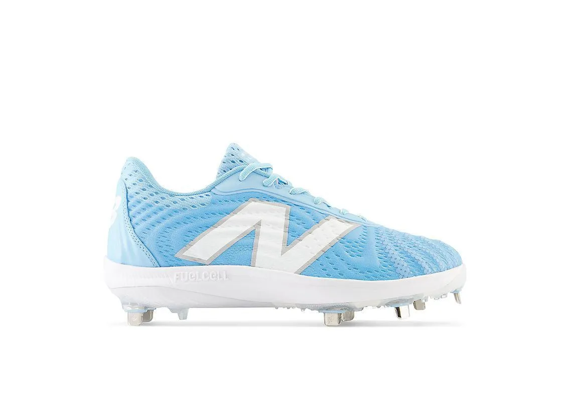 New Balance Men's FuelCell 4040 V7 Metal Baseball Cleats - Sky Blue / White - L4040SD7 Smooth Soles