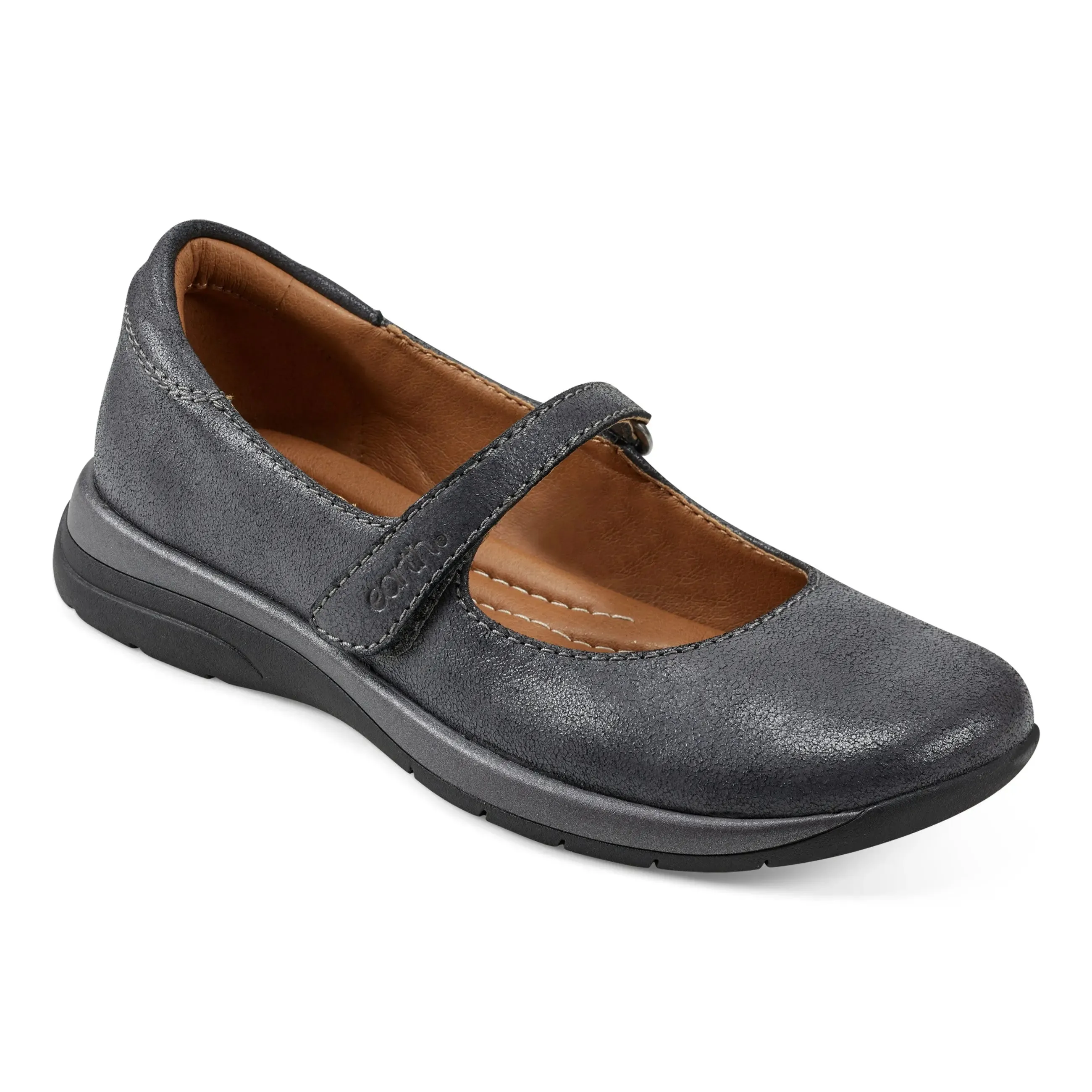 Feather Light Urban Stroll Fit Tose Lug Sole Square Toe Casual Ballet Flats