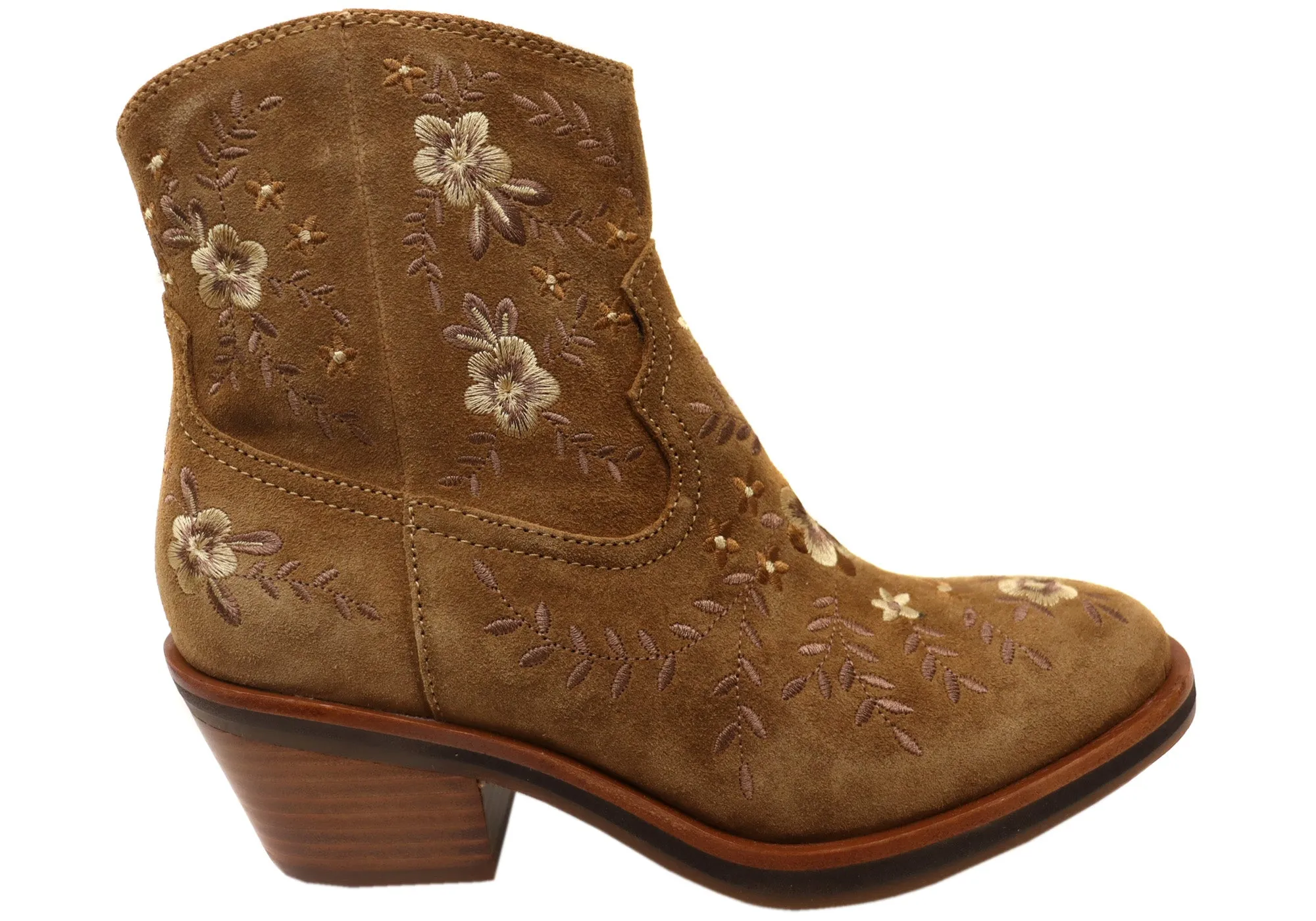 Tough Fit Sofft Sophie Womens Comfortable Leather Suede Heeled Ankle Boots