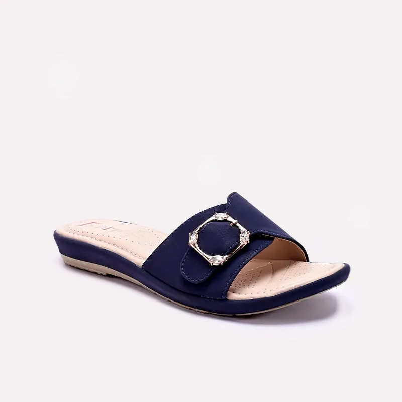 Blue Casual Slippers 0413148 Rich Glow Comfort Step