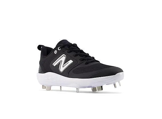 New Balance Women's VELO v3 Metal Fastpitch Softball Cleats - Black with White - SMVELOK3 Step Free Reinforced toe