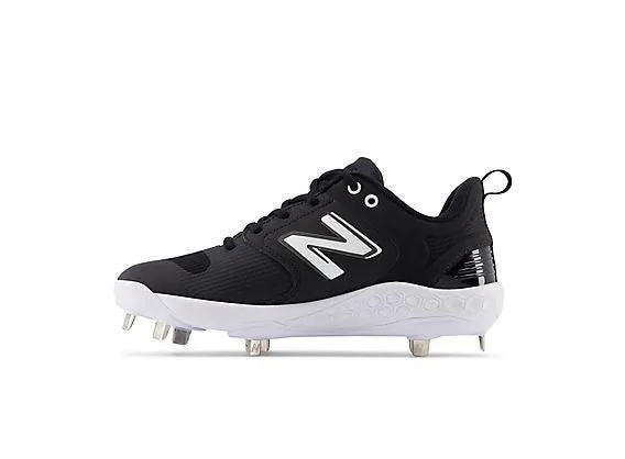 New Balance Women's VELO v3 Metal Fastpitch Softball Cleats - Black with White - SMVELOK3 Quick Fit Swift Glide