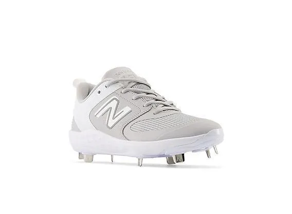 New Balance Women's VELO v3 Metal Fastpitch Softball Cleats - Grey with White - SMVELOG3 Casual Move orthopedic