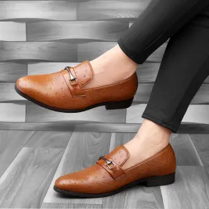 Bacca Bucci OSTRICH Party Textured Loafers | Wedding Dress Formal Slip-on Shoes Step Stability