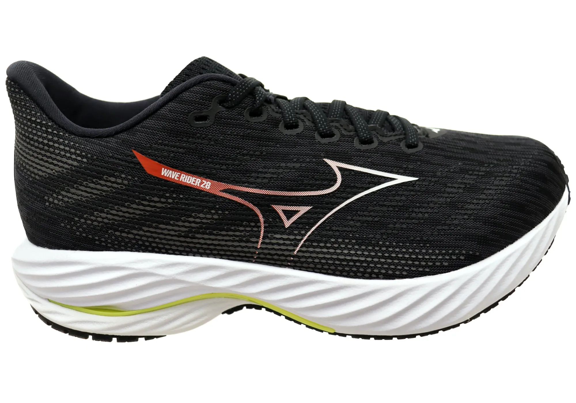 Mizuno Mens Wave Rider 28 2E Wide Fit Comfortable Running Shoes Torsion Response Unit