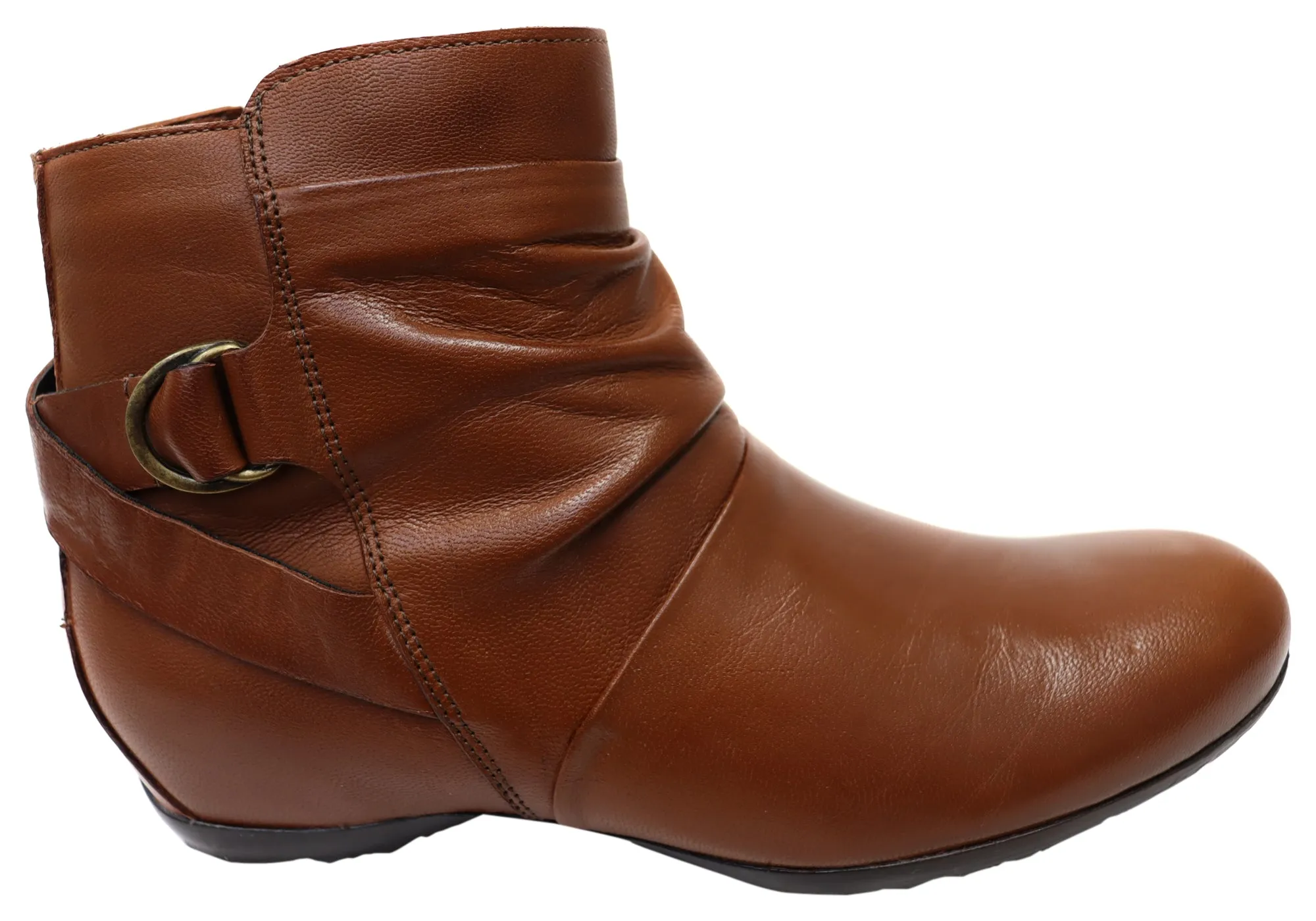 Light Step Via Paula Lush Womens Comfortable Brazilian Leather Ankle Boots