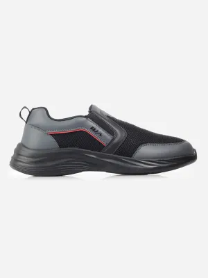 Men's Black Slip On Sneakers IX7130 Thermoplastic Construction Compact Build