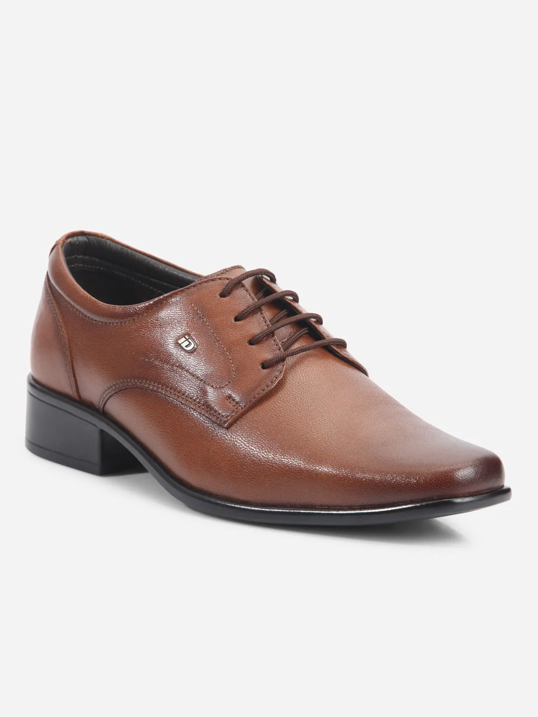 Elegant Comfort Men's Tan Regular Toe Lace up Formal (ID6103)