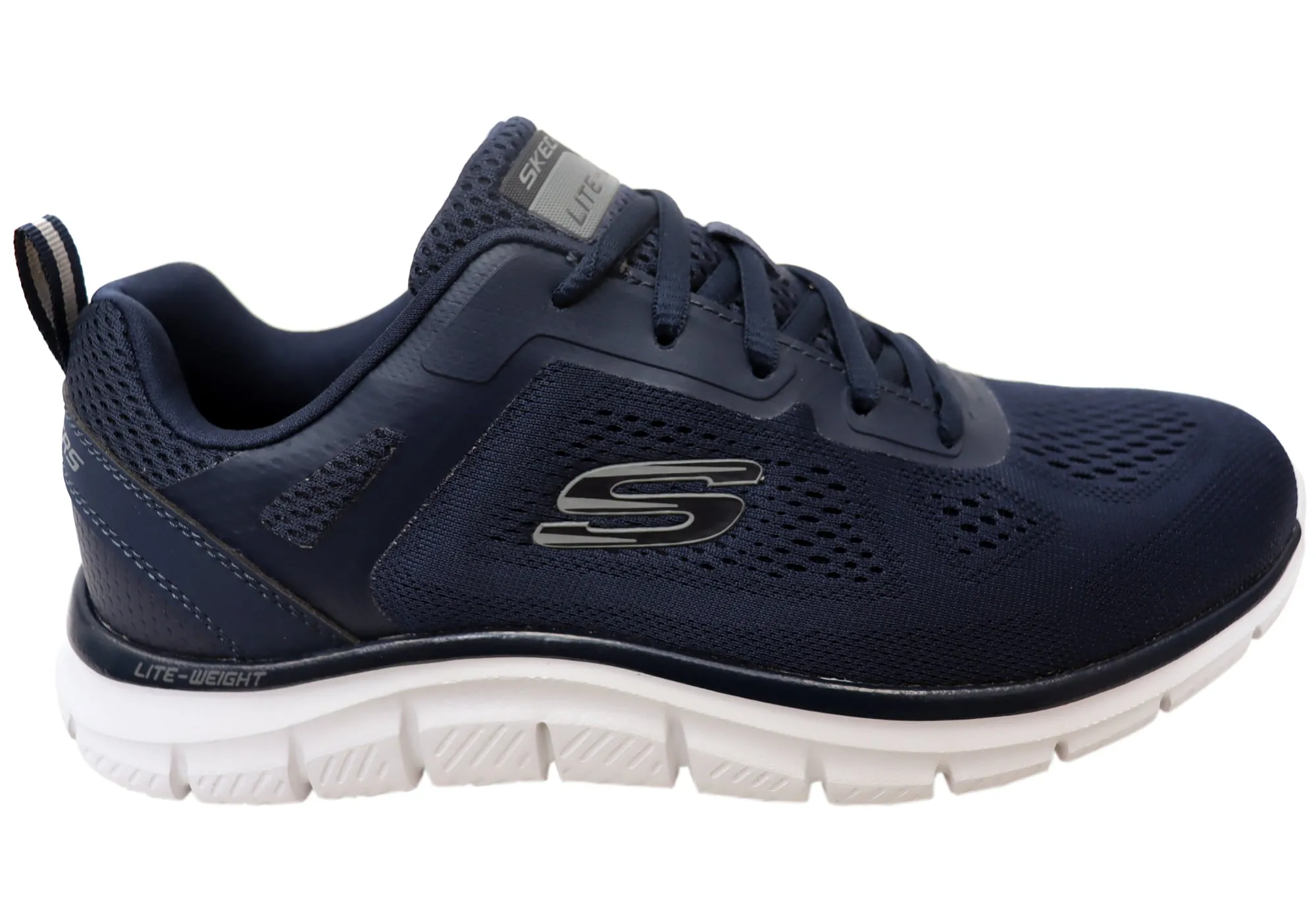 Skechers Mens Track Broader Memory Foam Lace Up Shoes Soft Texture