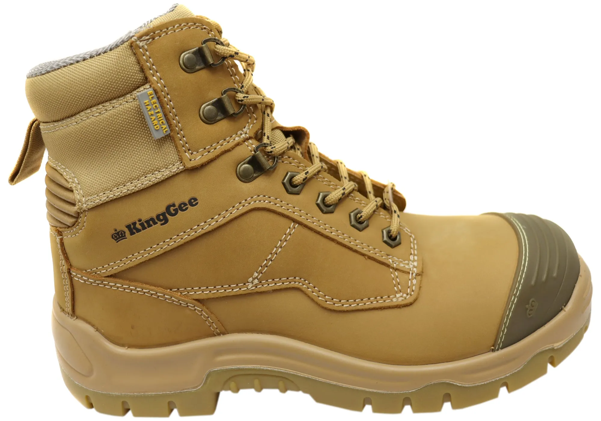 Protective Finish Trail Runner KingGee Mens Phoenix Zip Lace Composite Safety Work Boots 6 Inch
