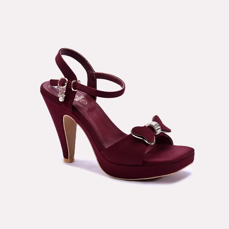 Maroon Pointed Heel Casual Sandals 0421441 Quiet Step Zip Up