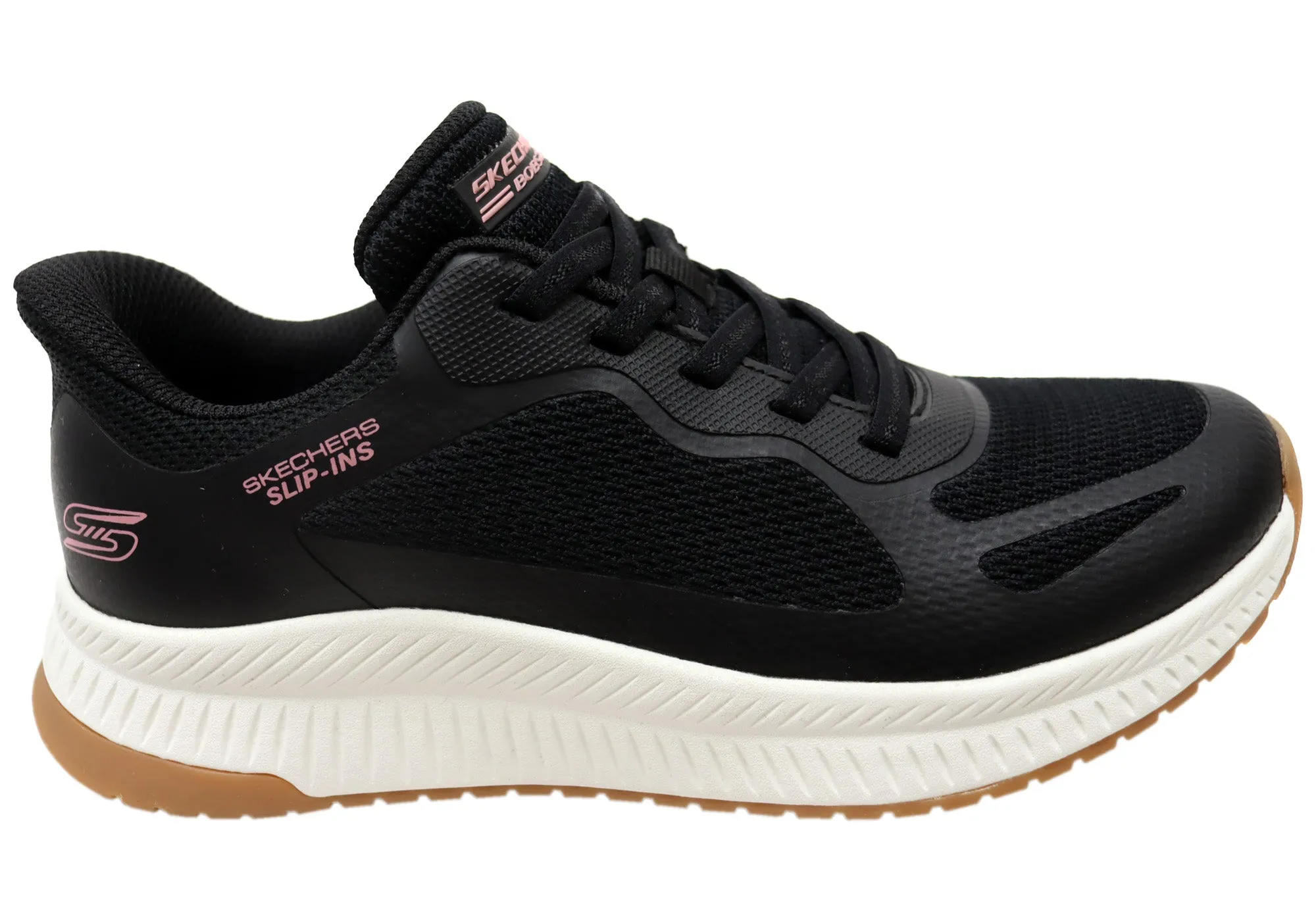 Skechers Womens Slip Ins BOBS Squad 4 Staple Look Comfortable Shoes Running Capability