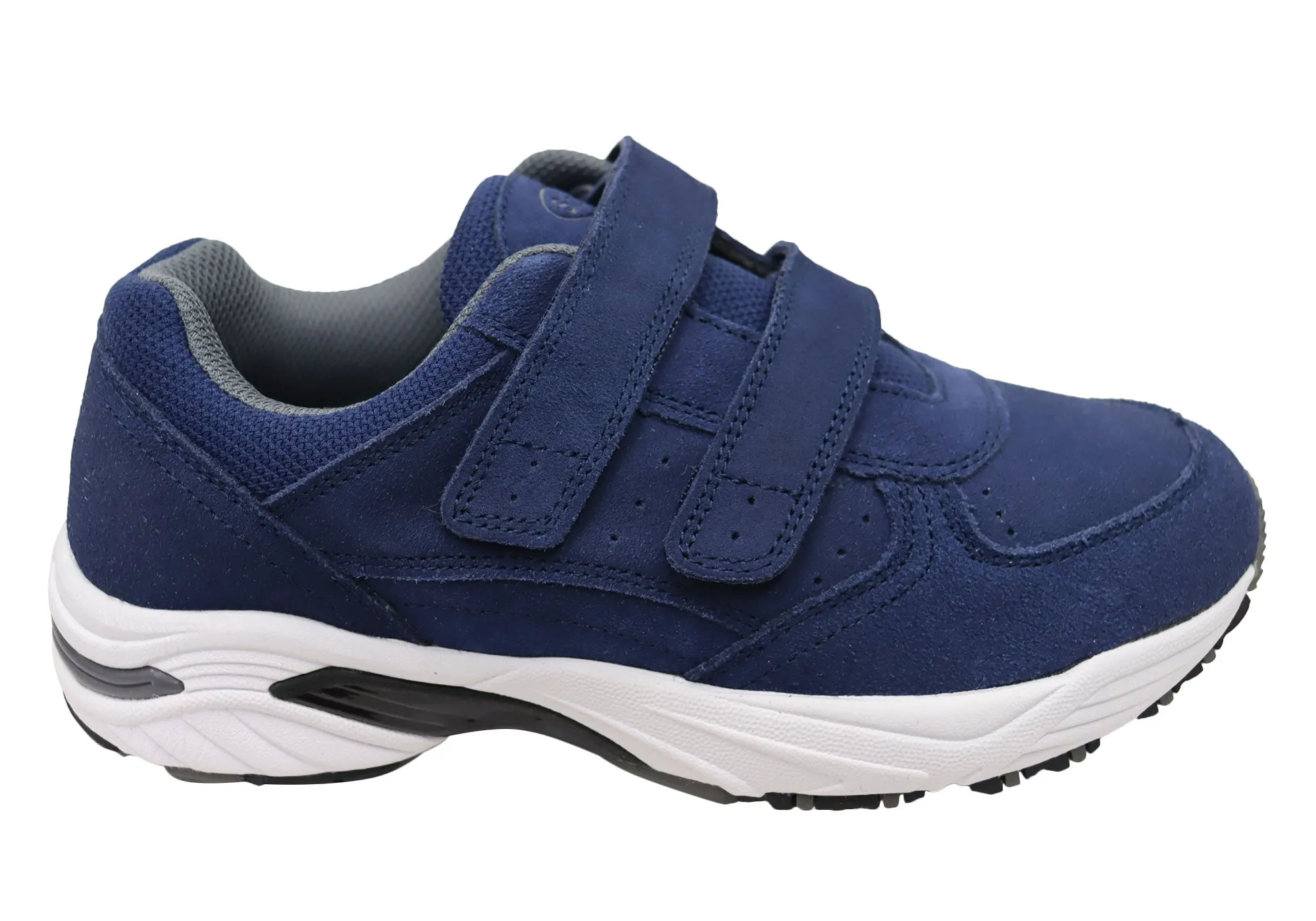Scholl Orthaheel Amaze Mens Leather Comfortable Adjustable Strap Shoes slip-resistant Outdoor Adventure