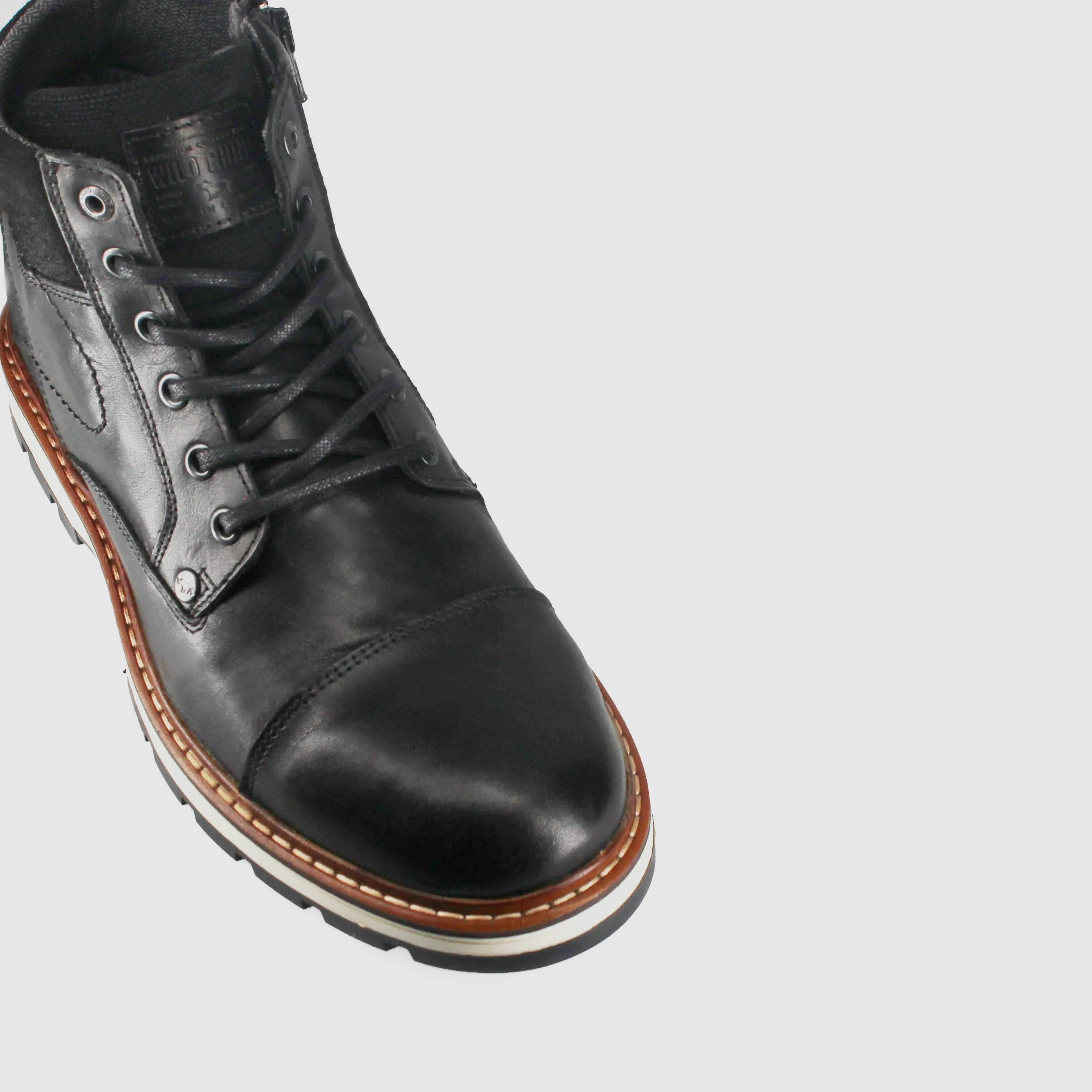Blackwood Lace Up Boots Black Blue Sky ReinforcedToe