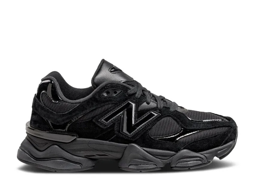 New Balance 9060 Triple Black Patent Ocean Walk Power Base
