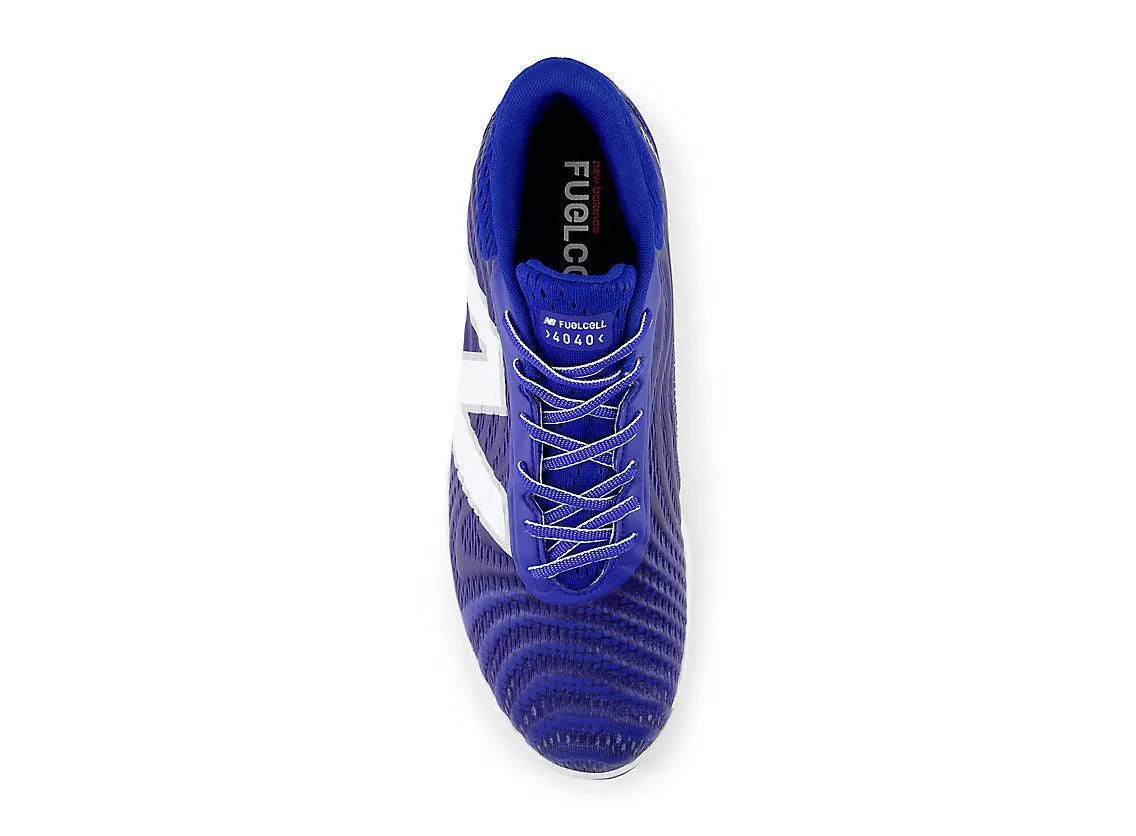 New Balance Men's FuelCell 4040 V7 Molded Baseball Cleats - Team Royal / White - PL4040B7 Queen Fit Foam Lining Trail Running