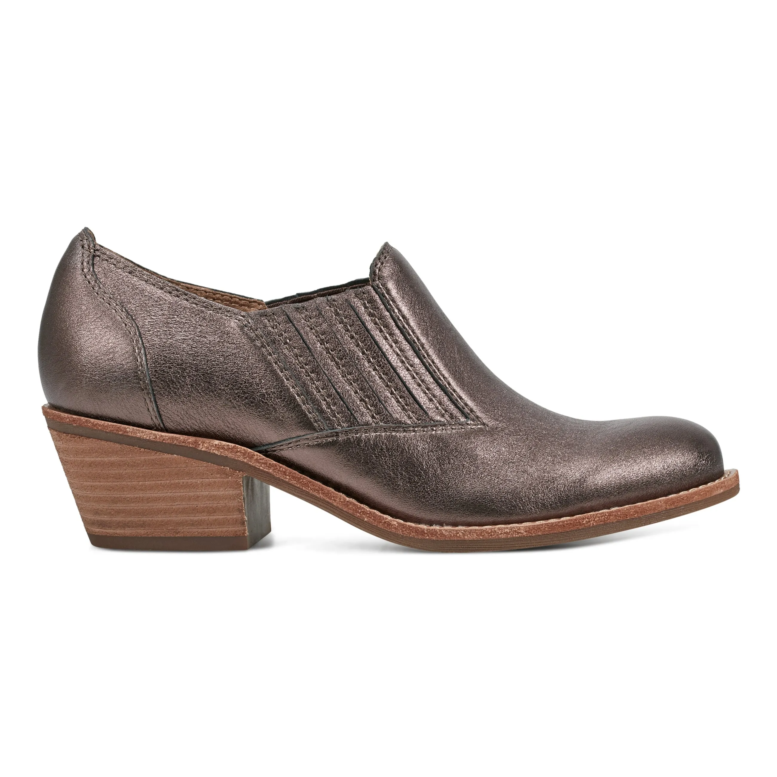 Jalin Block Heel Slip-on Casual Booties Greek Ease
