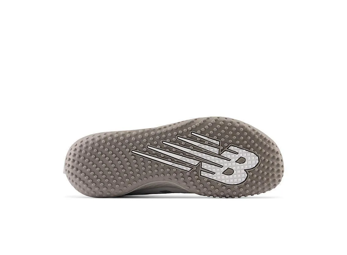 Suede Soft Padded New Balance Men's Fresh Foam 3000 V6 Turf Baseball Shoes - Grey with White - T3000TG6