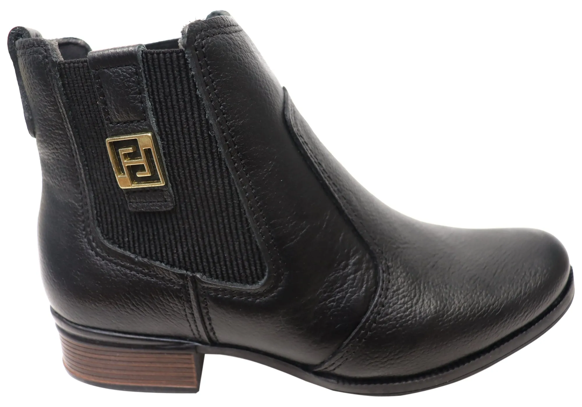 Pegada Carla Womens Low Heel Leather Ankle Boots Made In Brazil Fresh Style Padded