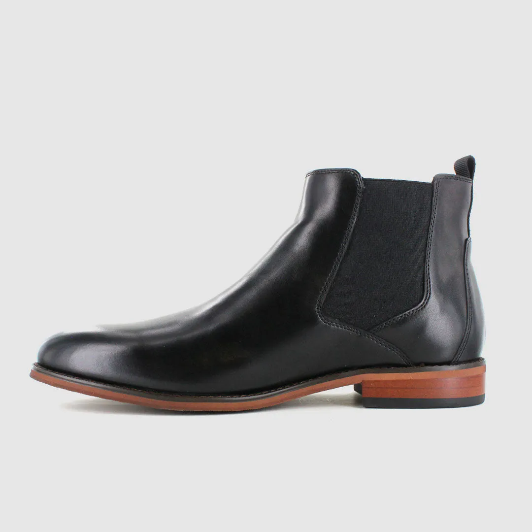 Noah Chelsea Boots Black Athletic Edge Zip Edge