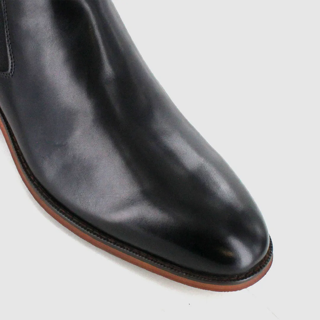 Noah Chelsea Boots Black Open Toe Design Trendy Footwear