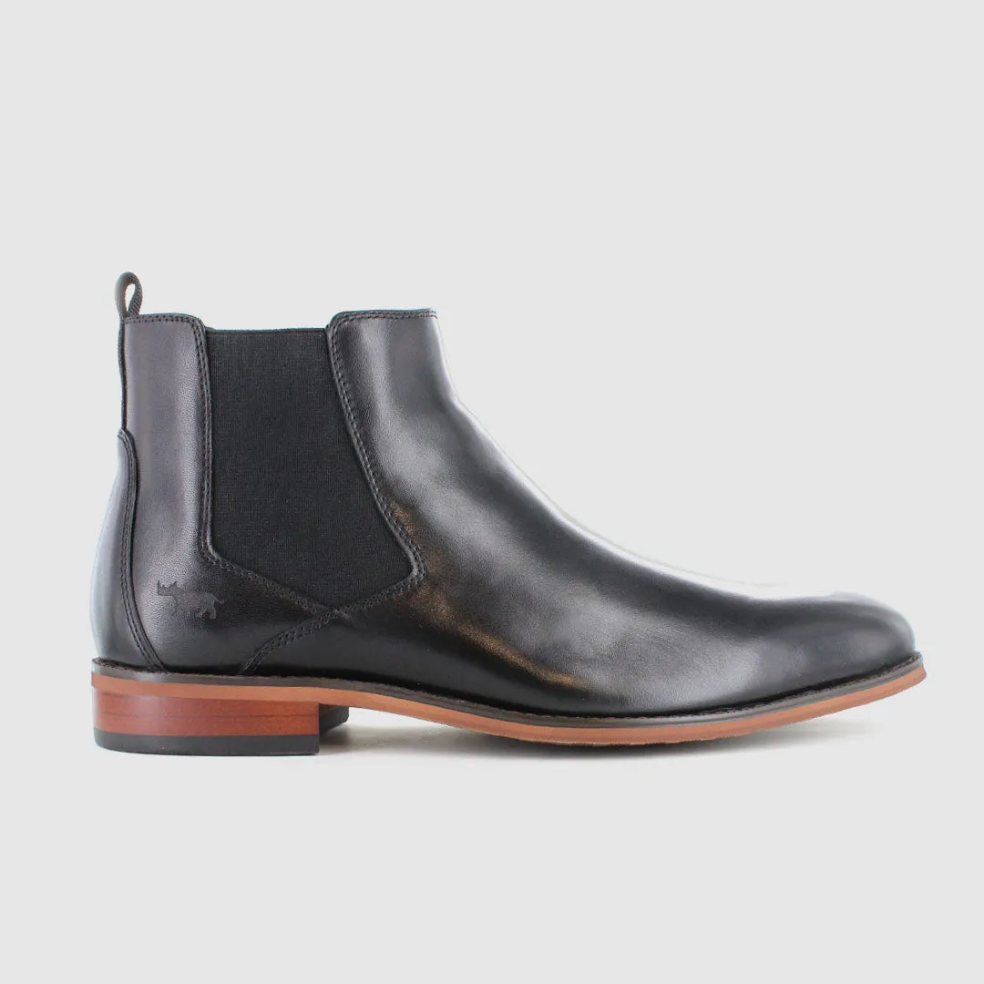 Noah Chelsea Boots Black Modern Cap-Toe True Edge
