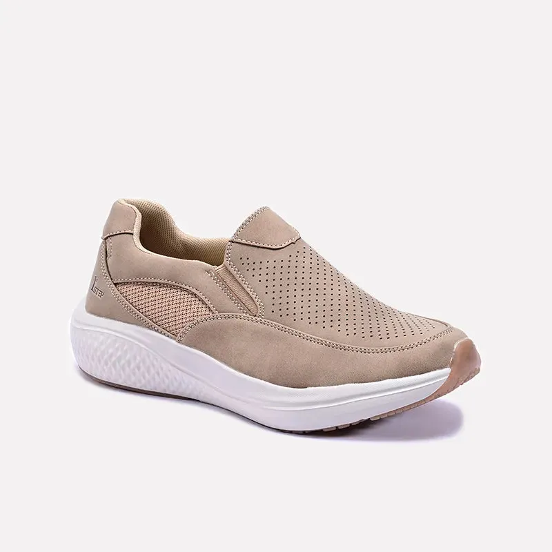 Kinetic Khaki Slip On Sneakers 0120494 Breathable touch Trail Look