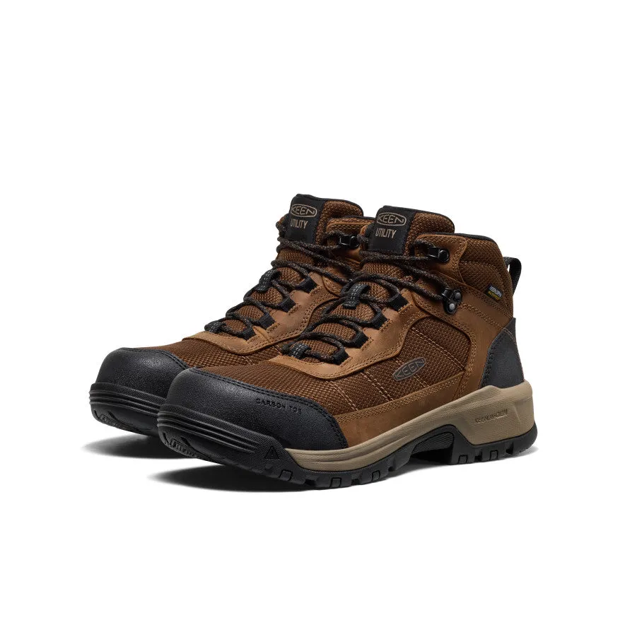 Men's Skokie Waterproof Work Boot (Carbon Toe)  |  Dark Earth/Black Feather Light Travel Enthusiasts New Drop