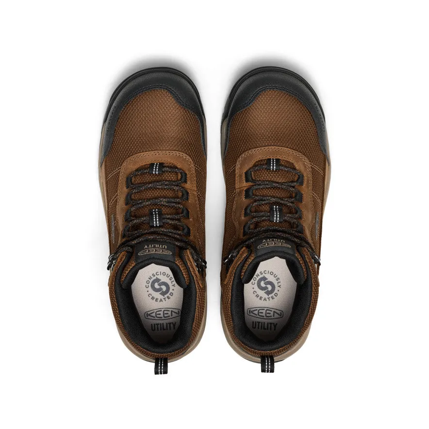 Men's Skokie Waterproof Work Boot (Carbon Toe)  |  Dark Earth/Black Non Slip Wellness Seekers Light Run