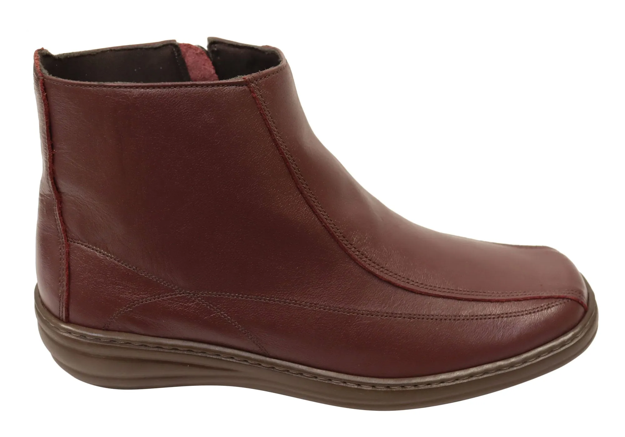 Fashionable Look Mironneli Nancy Womens Comfortable Brazilian Leather Ankle Boots