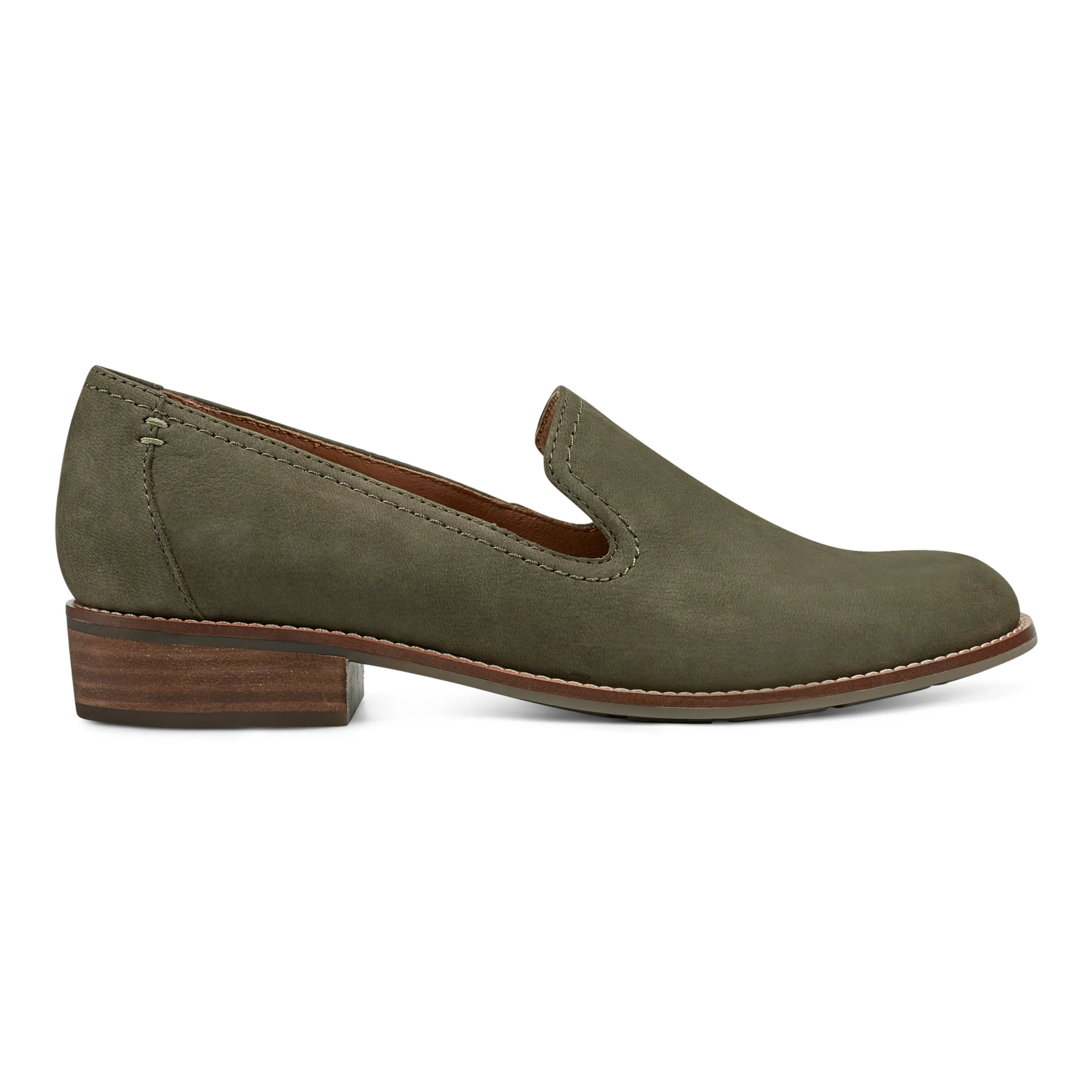 Cotton Base Edna Round Toe Casual Slip-on Flat Loafers