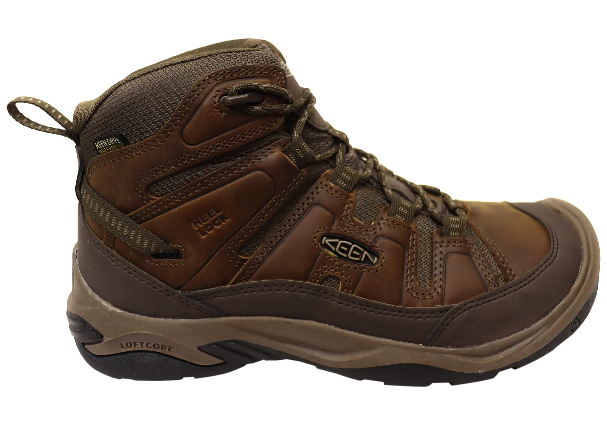 High Traction Urban Commute Slip Resistant Mountain Climber Keen Circadia Mid Waterproof Mens Leather Wide Fit Hiking Boots