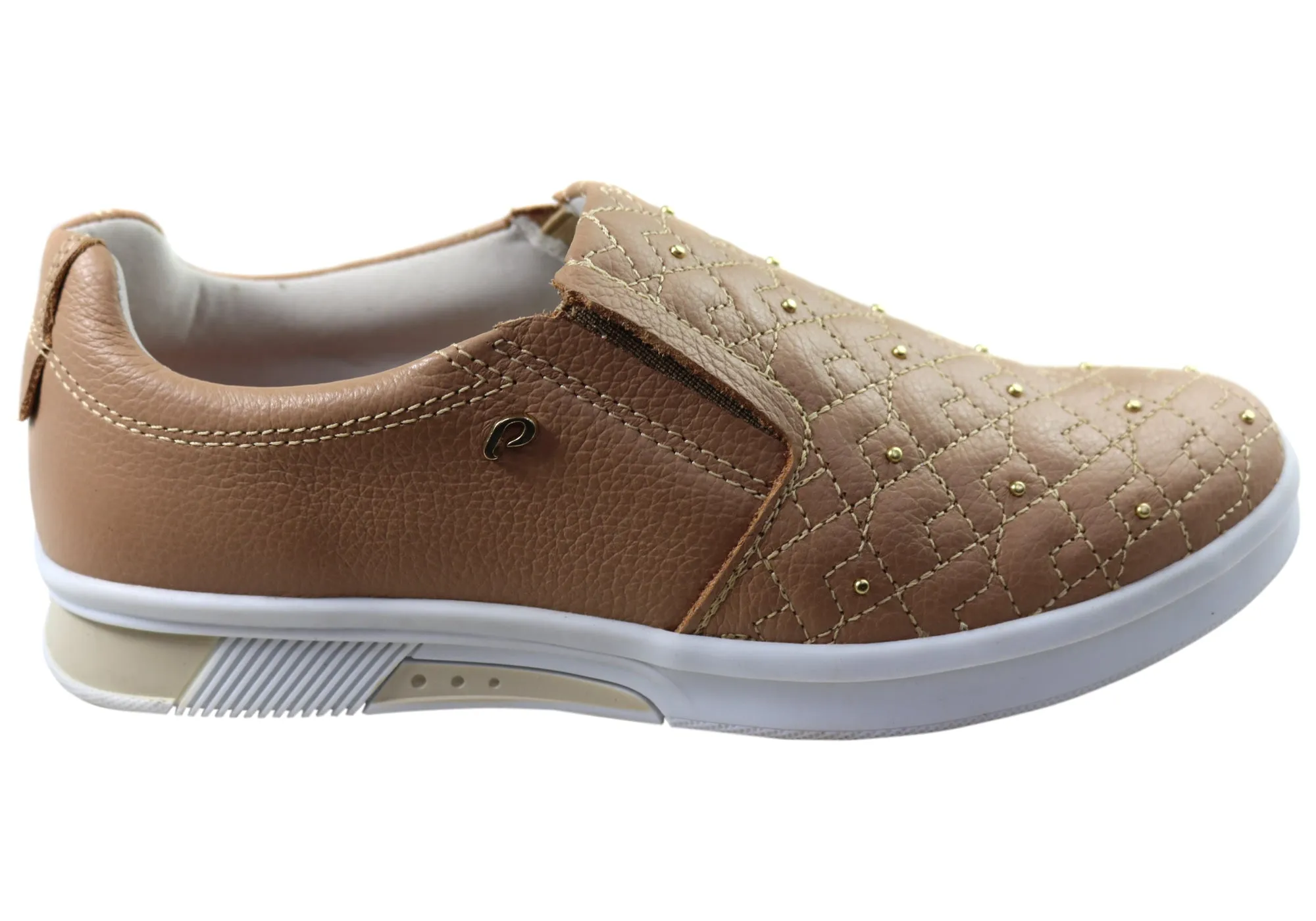 Pegada Charisma Womens Comfortable Leather Casual Shoes Made In Brazil Cool Look Anti Slip Pattern