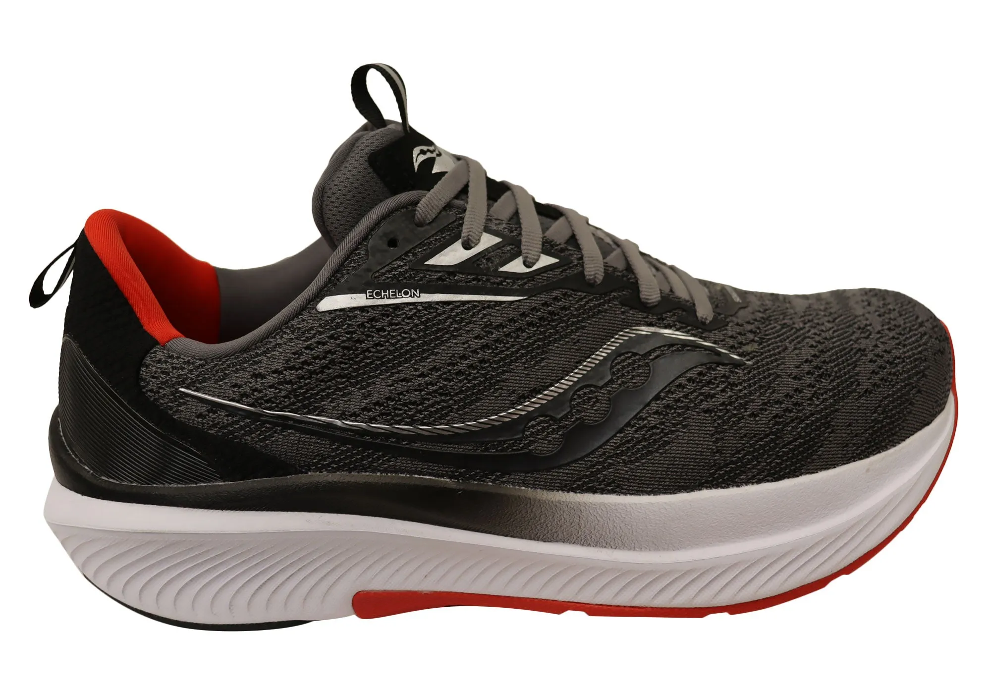 Classy stability Weekend Routine Saucony Mens Echelon 9 Wide Fit Comfortable Athletic Shoes