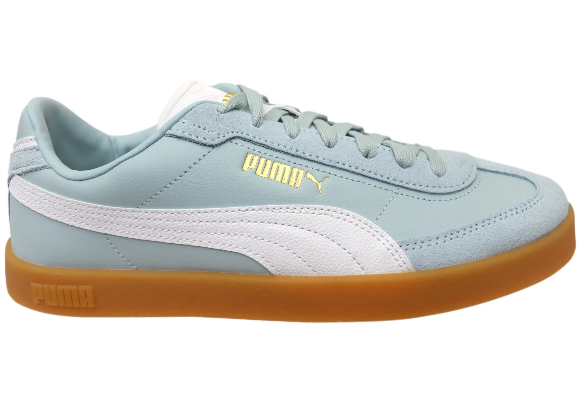 Puma Womens Club II Era Comfortable Lace Up Sneakers Flat Comfort