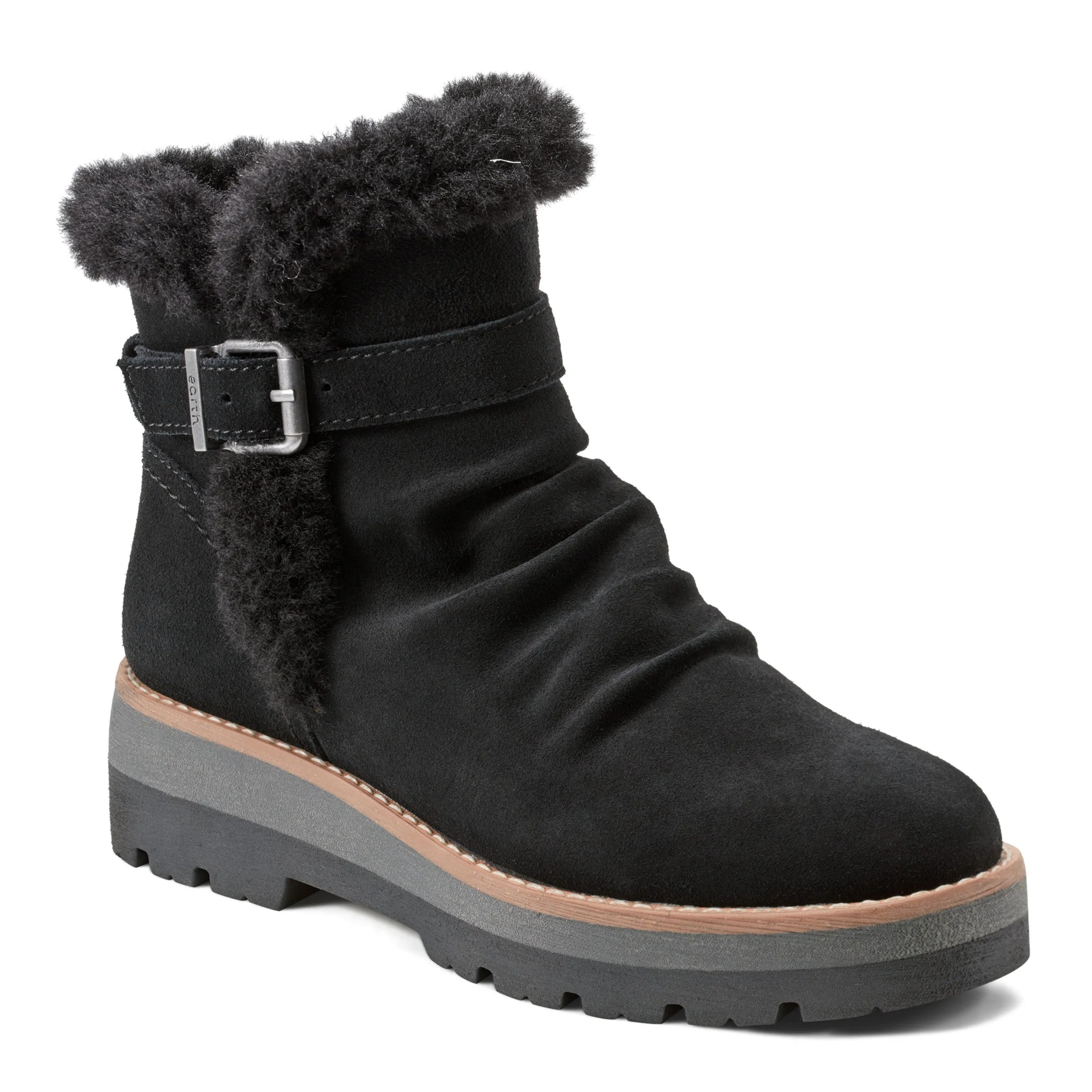 Soft Lining Toe Guard Yara Waterproof Lug Sole Casual Ankle Booties