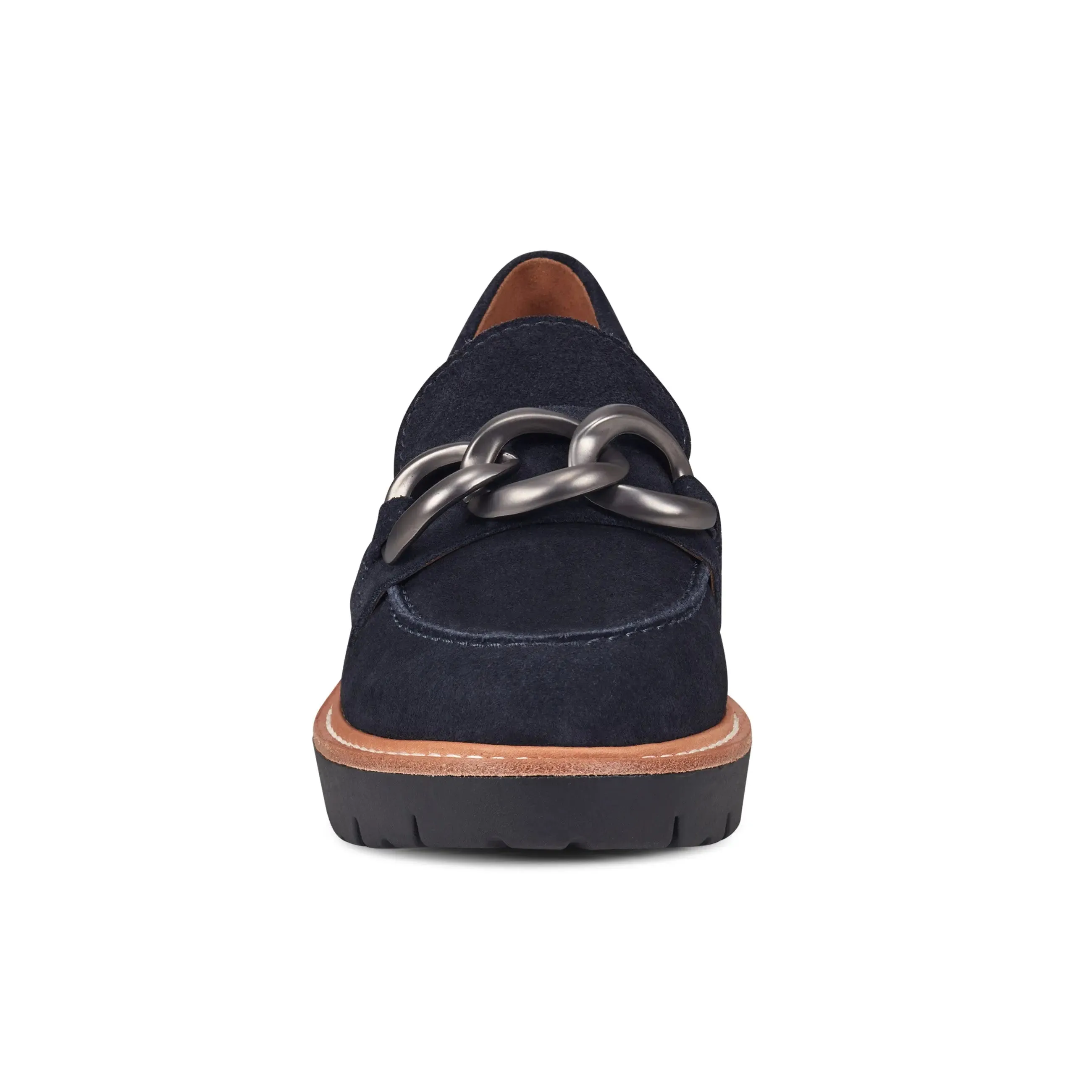 Zalor Round Toe Lug Sole Casual Slip-on Loafers Rock Path