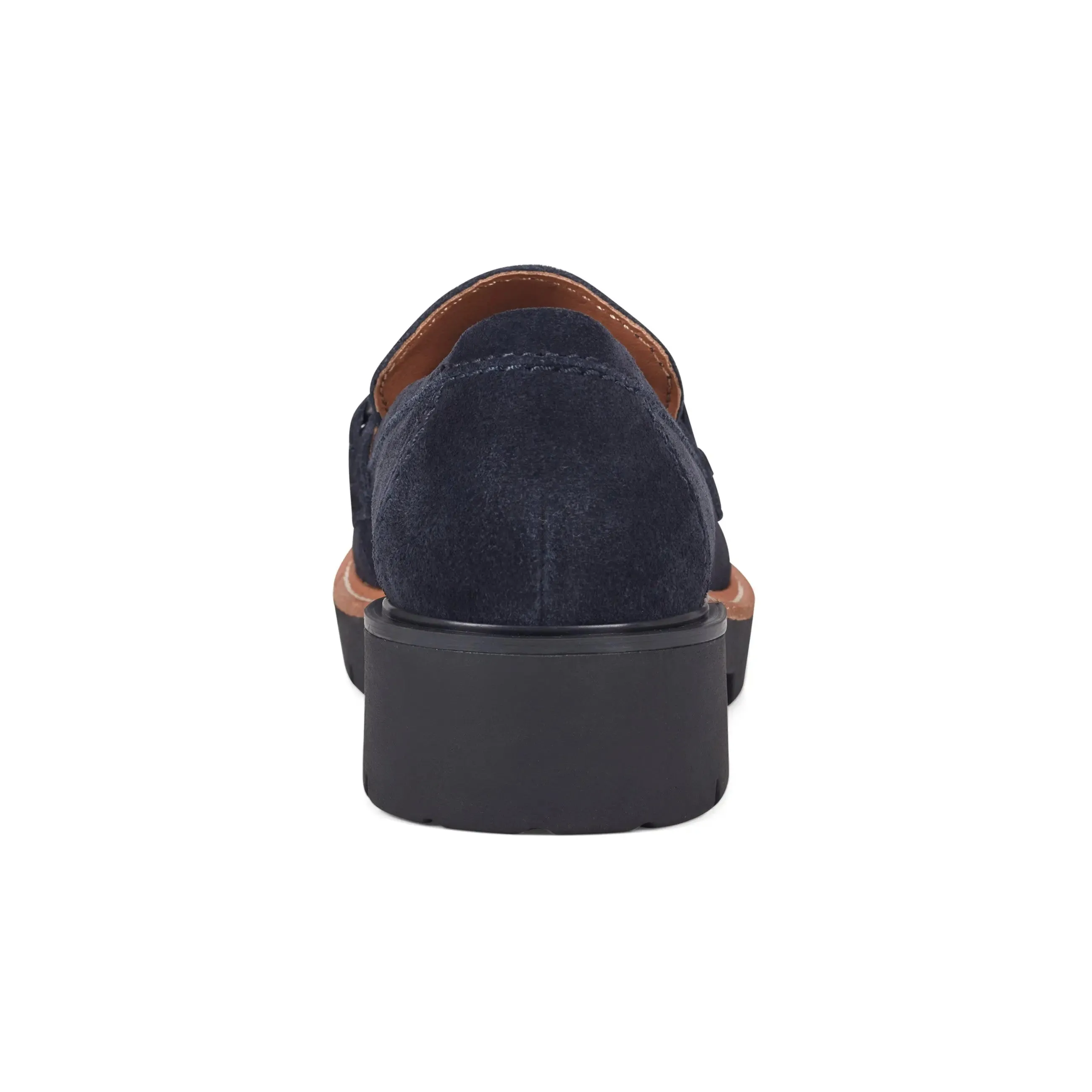 Zalor Round Toe Lug Sole Casual Slip-on Loafers Soft Cushioning Earth Base