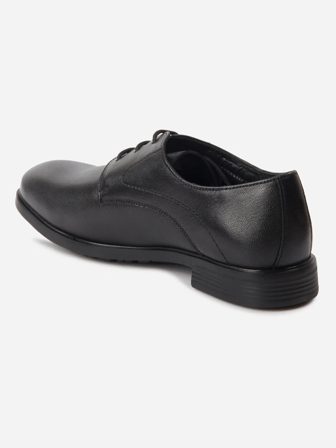 Men's Black Round Toe Lace Up Formal (ID6112) winter warmth Pad Ease