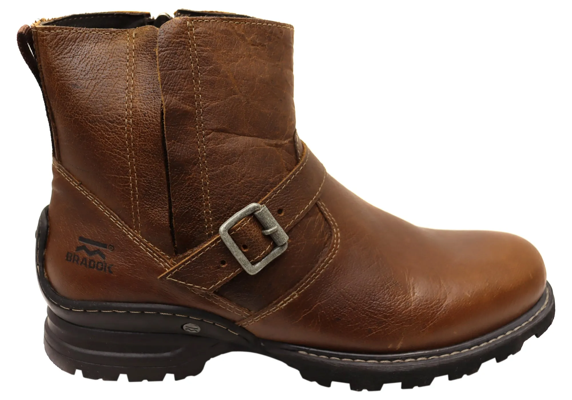 Lace-Up Style Every Condition Bradok Flint Mens Comfortable Leather Boots Made In Brazil