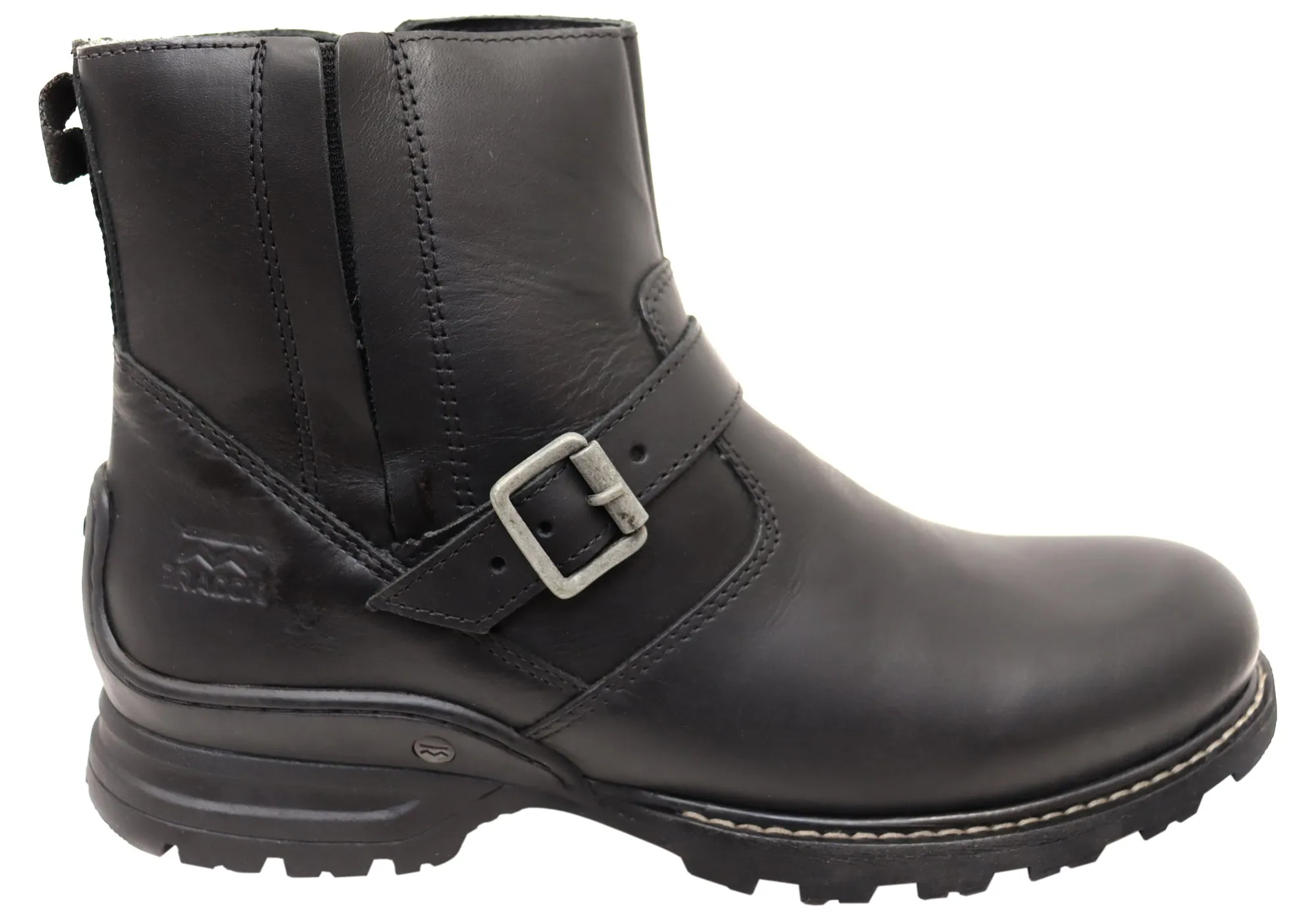 Comfort Lining Cold Weather Commuter Military Style Bradok Flint Mens Comfortable Leather Boots Made In Brazil