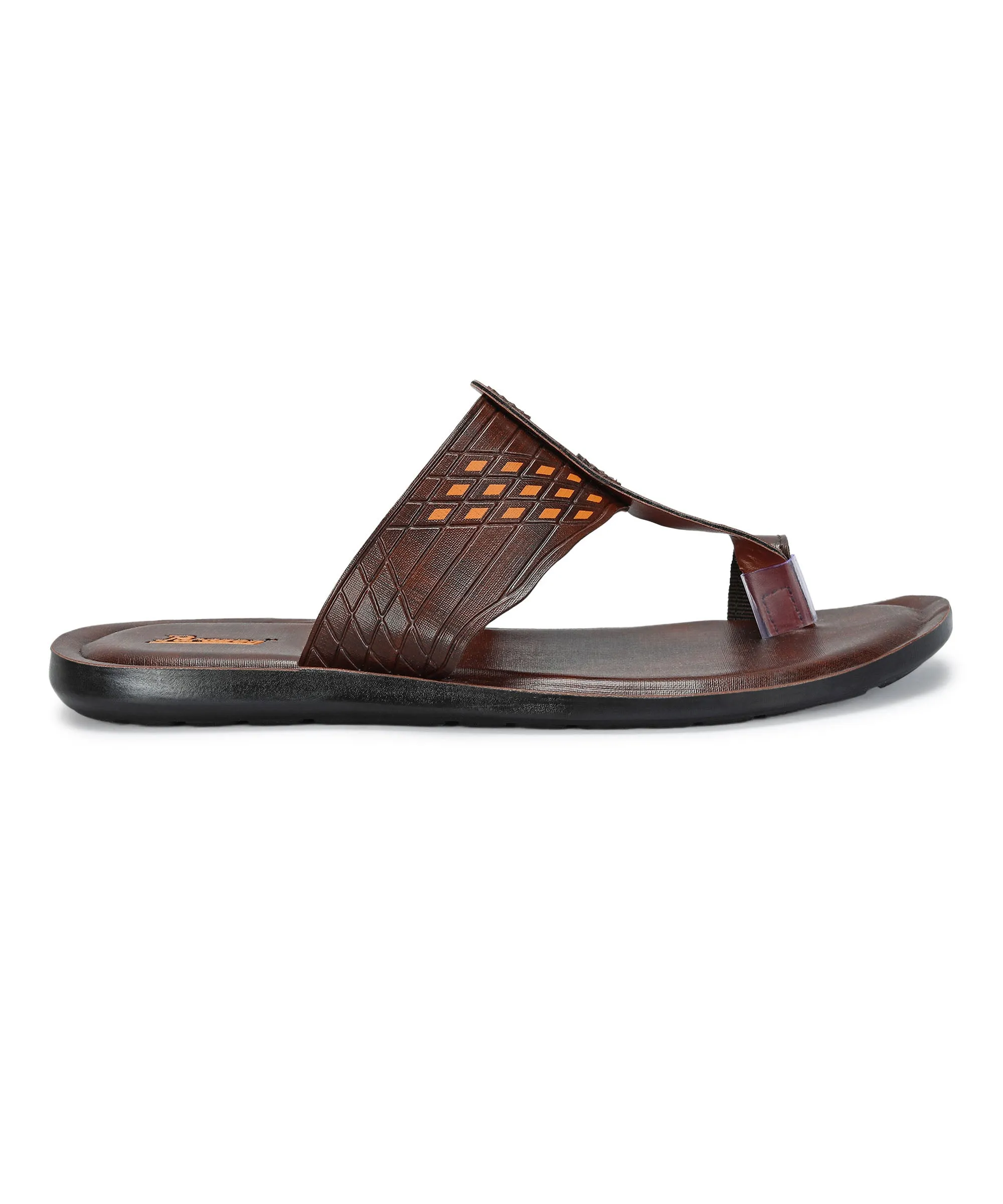Paragon Men's Slip-on Brown Sandals for Men | Comfortable Sole & Durable Active Summer Footwear