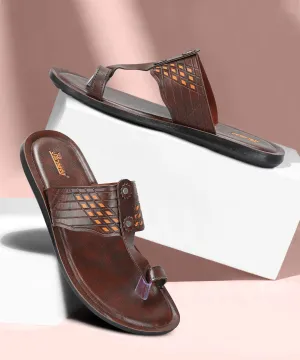 Paragon Men's Slip-on Brown Sandals for Men | Comfortable Sole & Durable Comfortable fit
