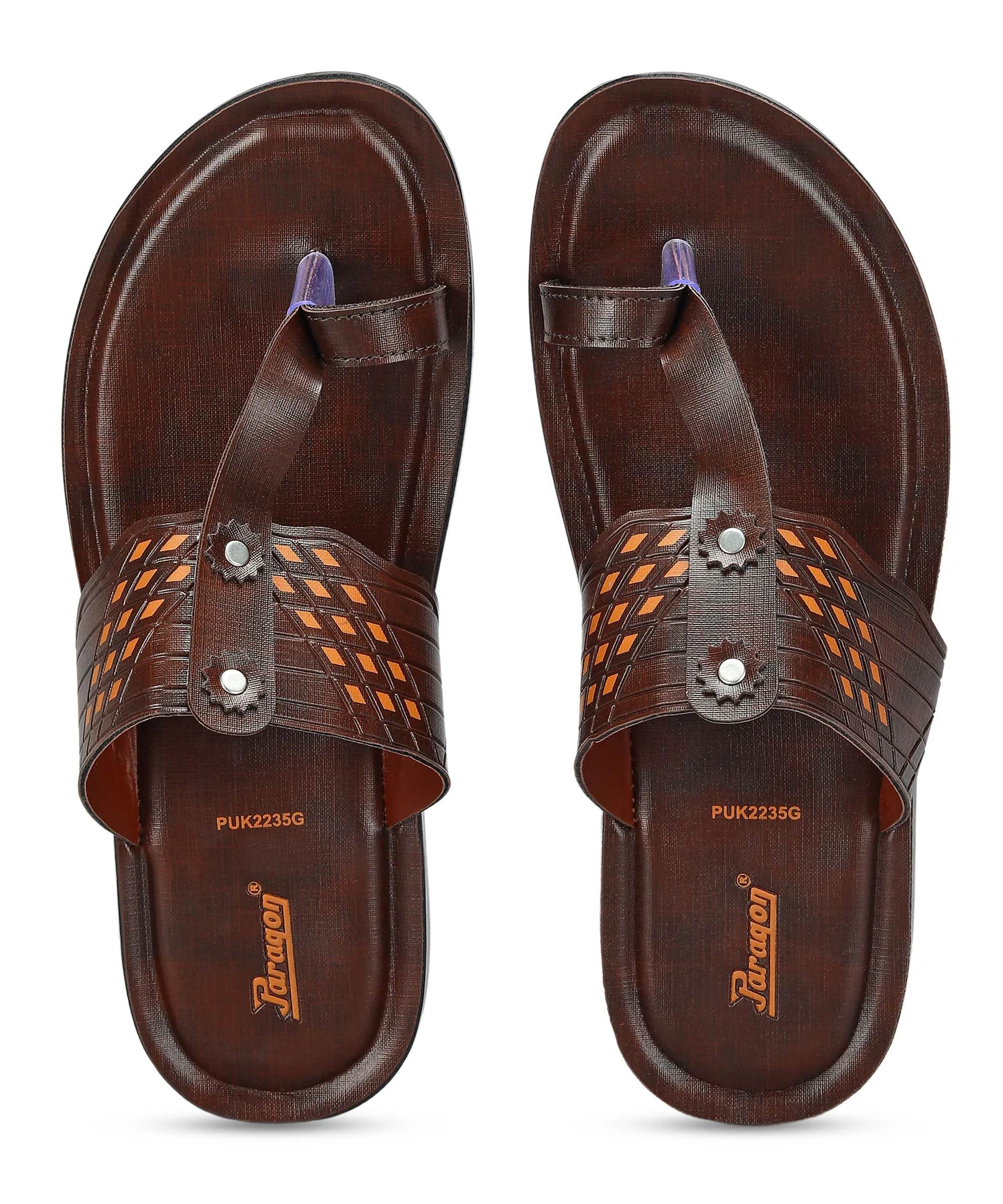 morning run Foam Comfort Paragon Men's Slip-on Brown Sandals for Men | Comfortable Sole & Durable